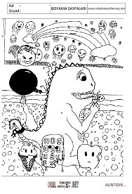 Doodle boyama sayfaları